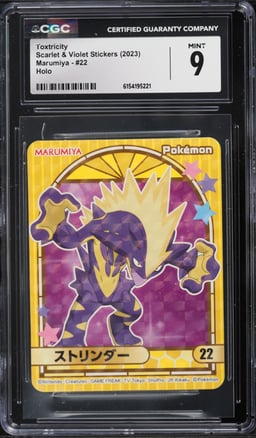 2023 Pokemon Japanese SV Scarlet & Violet Marumiya Stickers Holo Toxtricity #22 CGC 9 MINT