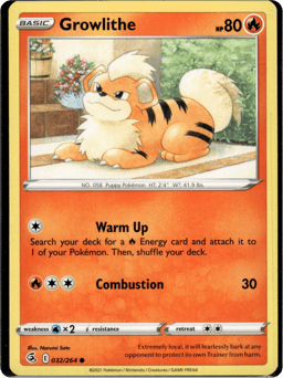 2021 Growlithe #32 Fusion Strike