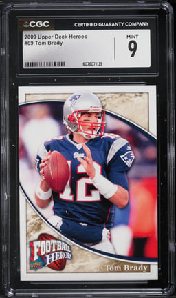 2009 Upper Deck Heroes Tom Brady #69 CGC 9 MINT