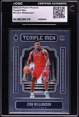 2023 Panini Phoenix Temple Men Zion Williamson #6 CGC AUTH