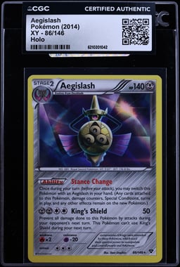 2014 Pokemon Xy Holo Aegislash #86 CGC AUTH