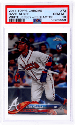2018 Topps Chrome Refractor Ozzie Albies #72 PSA 10