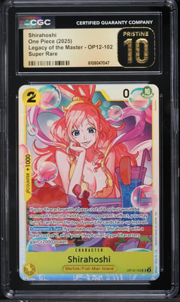 2025 One Piece Legacy Of The Master SR Shirahoshi #OP12-102 CGC 10 PRISTINE