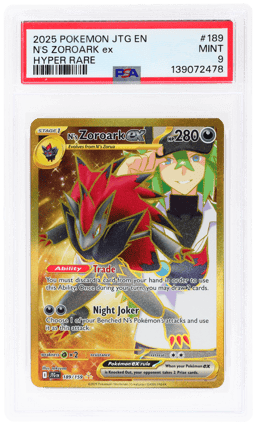 2025 Pokemon Scarlet and Violet Journey Together Hyper Rare N's Zoroark Ex #189 PSA 9