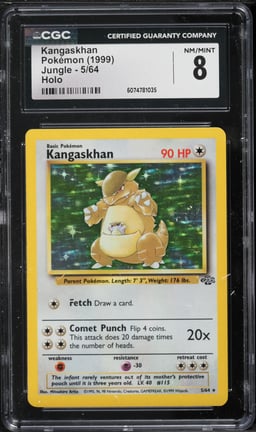 1999 Pokemon Jungle Holo Kangaskhan #5 CGC 8 NM-MT