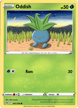 2022 Oddish #1 Lost Origin