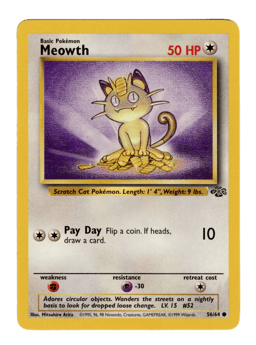 1999 Meowth #56 Jungle Unlimited