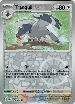2025 Tranquill #72 Black Bolt