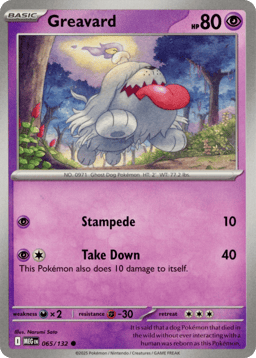 2025 Greavard #65 Mega Evolution
