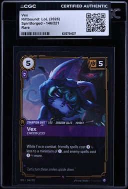 2026 Riftbound League Of Legends LoL Spiritforged Vex #146 CGC AUTH