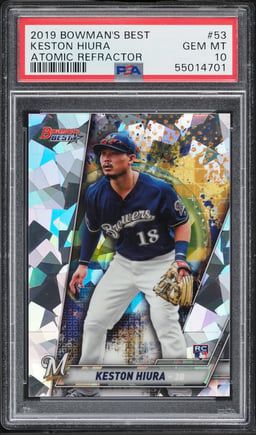 2019 Bowman's Best Atomic Refractor Keston Hiura ROOKIE #53 PSA 10 GEM MINT