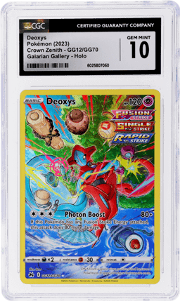 2023 Pokemon Sword and Shield Crown Zenith Galarian Gallery Deoxys #GG12 CGC 10