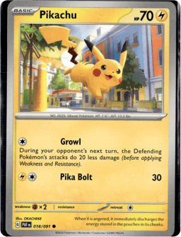 2024 Pikachu #18 Paldean Fates