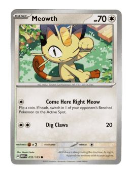2023 Meowth #52 151