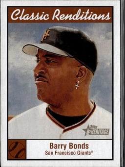 2001 2001 Topps Heritage Classic Rendition Barry Bonds #CR3 Topps Heritage Classic Rendition
