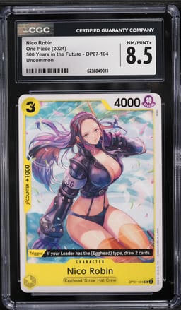 2024 One Piece 500 Years In The Future Nico Robin #OP07-104 CGC 8.5 NM-MT+