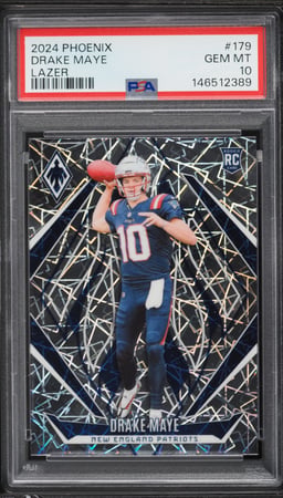 2024 Panini Phoenix Lazer Drake Maye ROOKIE #179 PSA 10 GEM MINT