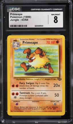 1999 Pokemon Jungle Primeape #43 CGC 8 NM-MT