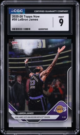 2025 Topps Now LeBron James #58 CGC 9 MINT