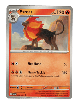 2025 Pyroar #16 Prismatic Evolutions