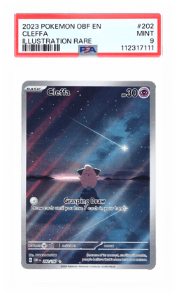 2023 Pokemon Scarlet and Violet Obsidian Flames Illustration Rare Cleffa #202 PSA 9