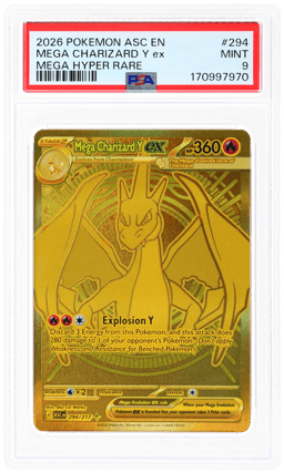 2026 Pokemon Mega Evolution Ascended Heroes Mega Hyper Rare Mega Charizard Y Ex #294 PSA 9