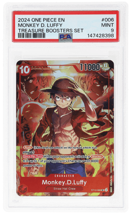 2024 One Piece Promo Treasure Booster Set Monkey D. Luffy #ST10006 PSA 9