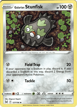 2022 Galarian Stunfisk #127 Lost Origin