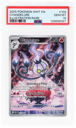 2025 Pokemon White Flare Illustration Rare Chandelure #103 PSA 10