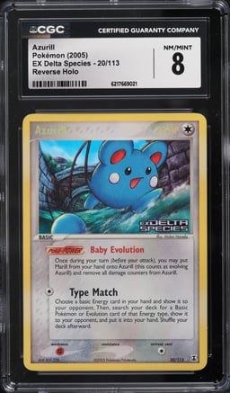 2005 Pokemon Ex Delta Species Reverse Holo Azurill #20 CGC 8 NM-MT