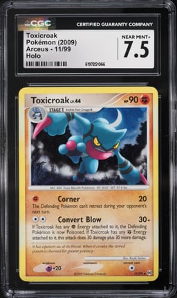 2009 Pokemon Platinum Arceus Holo Toxicroak #11 CGC 7.5 NRMT+