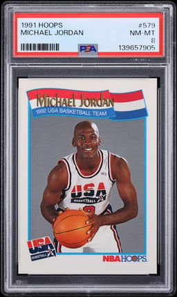 1991 Hoops USA Michael Jordan #579 PSA 8 NM-MT