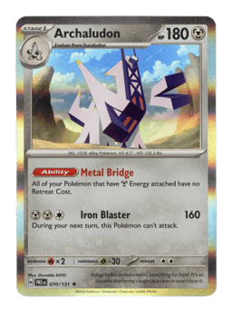 2025 Archaludon  (Master Ball) #70 Prismatic Evolutions
