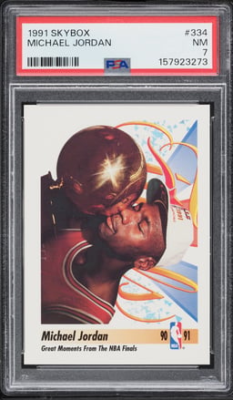 1991 Skybox Basketball Michael Jordan #334 PSA 7 NRMT