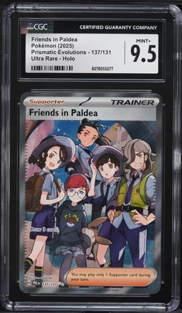 2025 Pokemon SV Prismatic Evolutions Full Art Friends In Paldea #137 CGC 9.5