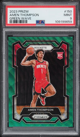 2023 Panini Prizm Green Wave Amen Thompson ROOKIE #150 PSA 9 MINT