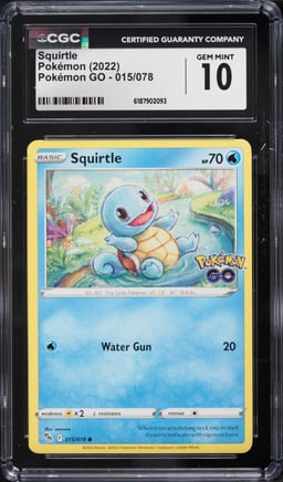 2022 Pokemon Sword & Shield GO Squirtle #15 CGC 10 GEM MINT