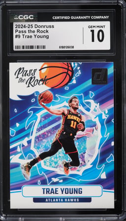 2024 Donruss Pass The Rock Trae Young #9 CGC 10 GEM MINT
