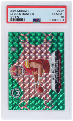 2024 Panini Mosaic NFL Debut Green Jayden Daniels #272 PSA 10