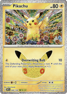 2026 Pikachu #40 30th Celebration