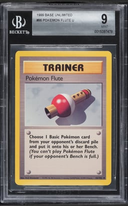 1999 Pokemon Base Set Pokemon Flute #86 BGS 9 MINT