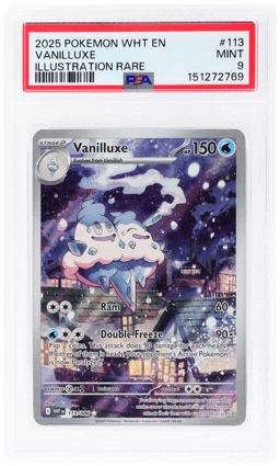 2025 Pokemon White Flare Illustration Rare Vanilluxe #113 PSA 9