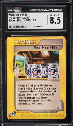 2002 Pokemon Expedition Moo-Moo Milk #155 CGC 8.5 NM-MT+