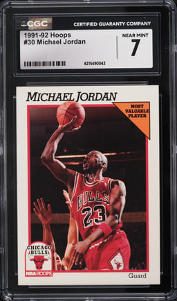 1991 Hoops Michael Jordan #30 CGC 7 NRMT
