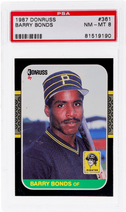 1987 Donruss Barry Bonds #361 PSA 8