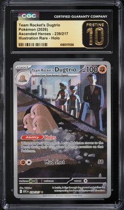 2026 Pokemon Mega Evolution Ascended Heroes IR Team Rocket's Dugtrio #239 CGC 10 PRISTINE