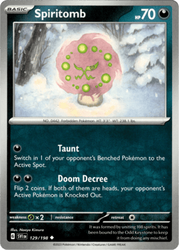 2023 Spiritomb #129 Scarlet & Violet