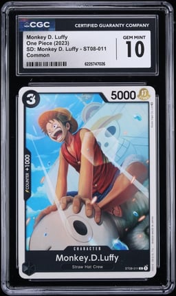 2023 One Piece Japanese Starter Deck: Monkey D. Luffy #ST08-011 CGC 10 GEM MINT