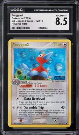 2005 Pokemon EX Unseen Forces Reverse Holo Porygon2 #12 CGC 8.5 NM-MT+