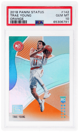 2018 Panini Status Orange Trae Young #142 PSA 10